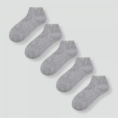 [JAJU] 자주 남 코튼 스니커즈 삭스 5족_멜란지 그레이