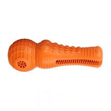 TPR材質 鱷魚造型三合一磨牙潔齒啃咬夾食玩具, 橘色, 1個