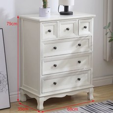 블랙 수납장 서랍장 콘솔 현관 5단 티비 엔틱, 조립식, 4층 올드 화이트 79cm