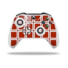 XBOX One SX 컨트롤러와 호환되는 WraptorSkinz 데칼 비닐 스킨 랩 - Squared Red Dark 컨트롤러 미포함, XBOX One SX 컨트롤러와 호환되는 Wraptor