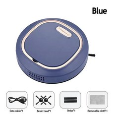 원룸로봇청소기 미니로봇청소기 진공 흡입 초강력 가정용, Blue
