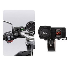 킹콩 오토바이 USB 충전기 방수시거잭 볼트메타 전압, 1개, 3구