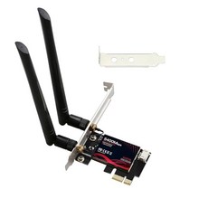 Tenext Realtek 칩셋 2.5Gb 기가비트 Gbps PCIe PCI 익스프레스 이더넷 네트워크 인터페이스 카드 어댑터 로우 프로파일 브래킷 포함 데스크탑 PC/Mac용, 5.4Gb WiFi PCIe, 1개
