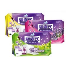 驅塵氏 濕拖巾 除塵紙 廚房濕巾 多款清潔補充包, 1個, 濕拖巾-茶樹12張.超商最多可寄12包