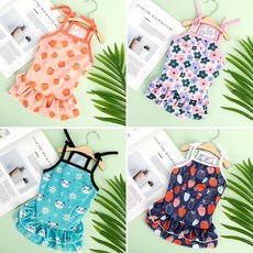 (BND-S19) 플라워푸르츠 매쉬 원피스 강아지옷 qoq*27357Tr, 핑크_2XL, 1개