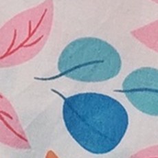 면40수 나염 원단, 뉴진꽃오렌지90cm, 1개