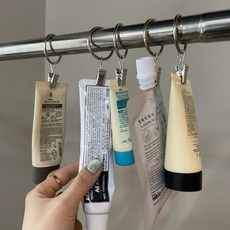 커튼링고리 커튼레일클립 블라인드부자재 무타공 커텐달기 집게링 모자 다용도 실버, 1개