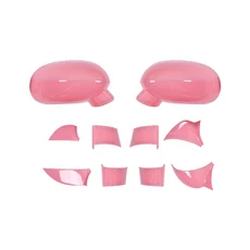 호환 SHINEKA 자동차 카본 그레인 백미러 쉘 장식 커버 Dodge Challenger 2009-2024 Up 외부 액세서리, 01 Pink