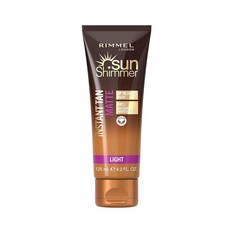 Rimmel Sunshimmer 방수 인스턴트 탠 워시 오프 매트 - 경량 포장은 다를 수 있음, 1, 125ml
