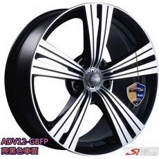 FK鋁圈 15吋 5/114.3 ADV-12 亮黑車面 經典款式 多種車型適用, 1個