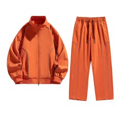 情侶款運動休閒長款棉服套裝