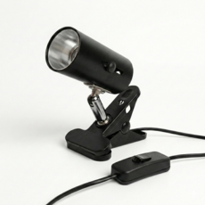 PJ小舖 烏龜曬背燈 陸龜加熱燈 水龜陸龜澤龜加熱 保溫保暖燈 爬蟲曬背夾燈 鬆獅蜥燈具 寵物保暖燈座罩具取暖聚熱, 黑色短燈架(獨立開關)需另外加購燈泡, 1個