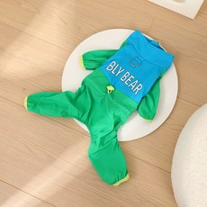 DFMEI 寵物小型犬狗狗夏天衣服薄款四腳可牽引衝鋒衣泰迪比熊防曬防塵褲, 1個, JZ防風衝鋒衣【四腳】-綠色