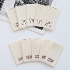 10개) 면끼움라벨 핸드메이드 큐티 리본 C0