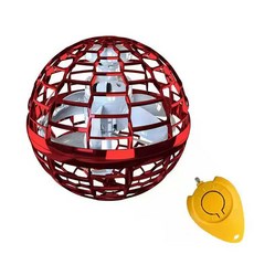 飛行球 新款創意 解壓迴旋球 迴旋陀螺 懸浮飛球 魔術玩具球 兒童戶外禮物, 1個, 金屬紅