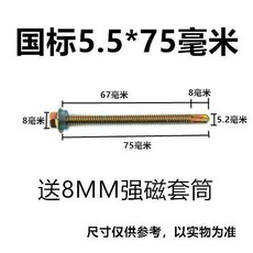 國標外六角鑽尾絲 5.5*30毫米, 1個
