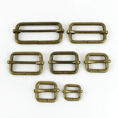 10/20개 16-50mm 금속 가방 링 버클 바느질 스트랩 웨빙 트라이 글라이드 슬라이더 클래스프 벨트 키체인, 12 38mm 10Pcs, 07 F2-12-Bronze
