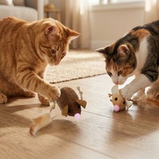 플로렌 캣닙 방울 깃털 쥐 고양이쥐잡이장난감