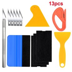 자동차 윈도우 틴팅 키트 비닐 랩 도구 차량 유리 보호 필름 래핑 세트 스퀴지, 13pcs