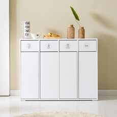 재활용 분리수거함 가정용 대용량 분리수거 쓰레기통 4칸 화이트
