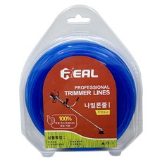 리얼 예초기 줄날 나일론줄 와이어날 나일론 끈 안전날 2.4mm x 78M 사각형 독일 바스프 원자재, 1개