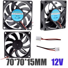 컴퓨터 냉각 7CM 8CM 12V 7015 9025 9CM 7010 2PIN 24V 25MM 송풍기 8025 90 브러시리스 5V USB 8015, 08 701512V, 1개