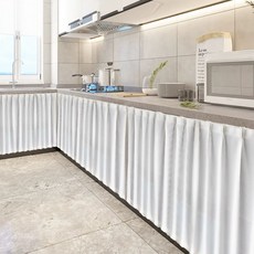 가리개 주방 커튼 가리개커튼 가림막커튼 주름형 레일 책장 찬장 공간분리