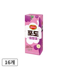 델몬트 드링크 포도, 16개, 190ml