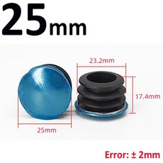 원형 튜브 파이프 플러그 직경, 색상: 5. 25mm / 수량: A. 1PC
