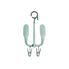 隔日進店 多功能晾鞋架 雙鉤旋轉掛鞋子衣架 室內室外防風曬鞋神器, 淺綠, 1個