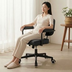 Comfy Nest 사무용 컴퓨터 의자 책상의자 회의실, 블랙