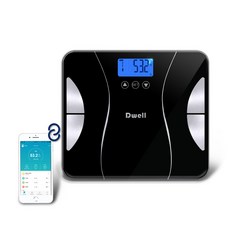 디웰 스마트 체지방 체중계, BTS186B, 블랙