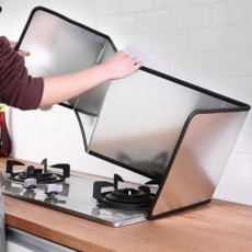 기름 튀김 방지 접이식 스테인레스 기름막 가스 레인지 가림막 주방 벽보호 주방용 스토브 가정용 3단 보호