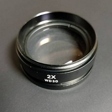 實體顯微鏡 2X輔助物鏡 加大鏡 增倍鏡 M48*0.75螺紋直徑 2倍鏡 WD30, 1個, 2倍鏡 M48*0.75