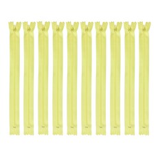 22cm 양면지퍼 8.6인치 바지지퍼 일반지퍼 칼라지퍼, 10개, 라이트옐로