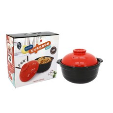 松村窯附蓋雙耳燉鍋陶鍋土鍋火鍋悶燒鍋, 1個, 10吋色釉砂鍋