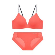 코데스콘바인 CODES COMBINE INNERWEAR 더 소프티스트 메모리몰드 노와이어 브라팬티 세트_코랄