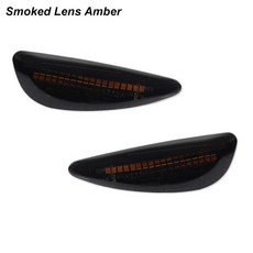 베르나 액센트 아반떼 방향 지시등 순차 깜박임흐름 앰버 전면 마커 라이트, 1개, 1. Smoked Lens