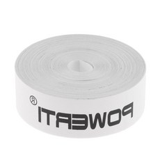 POWERTI 網球拍框護套 整捲自裁式拍頭膠帶, 白色, 1個