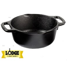 美國原裝LODGE 6.5寸雙柄鑄鐵鍋 湯鍋 SERVING POT 1QT 雙耳湯鍋, 1個
