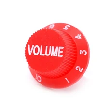 일렉트릭 기타 픽업용 검정색 플라스틱 1볼륨 2톤 컨트롤 노브, 15 volume red