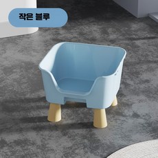 하우스 물방울모양 강아지 고양이 쿠션 반려동물 분리세탁 세련된, 1개, 사각형 반폐쇄형  고양이 집블루