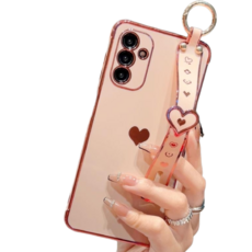 럭스폰 갤럭시 하트 스트랩 케이스