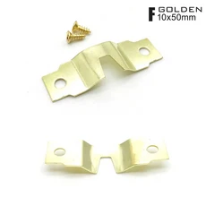 소형 헤비 듀티 톱니 액자 걸이 사진 벽 유화 거울 후크 포함 3 색 100 개, 05 F golden 10x50mm