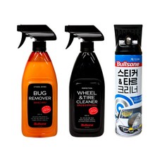 불스원 외장 크리너 3종세트 (+세차타월3P), 1세트, 600ml