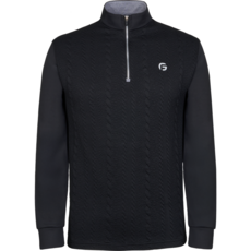 조르지오페리 골프 남성 케이블 패턴 하프넥 집업 티셔츠