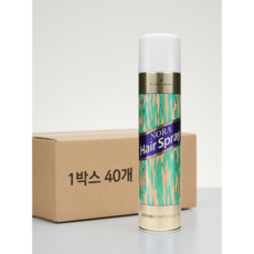 우신 노라 헤어 스프레이 (초강력) 전문가용, 40개, 300ml