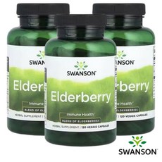 스완슨 삼부커스 엘더베리 캡슐 120정 안토시아닌 앨더베리 Elderberry 3병, 3개