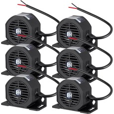 밴하오 백업 알람 110dB 12V-48V 범용 사이렌 산업용 대형 트럭 화물차용 비퍼 톤 후진 경고, 6 pc.