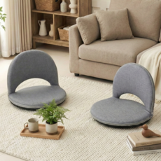 꿈꾸던라이프 호텔식 접이식 등받이 좌식의자 5단 각도 조절, 1개, GRAY(그레이)